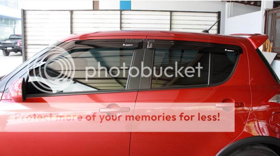 Fit Suzuki New Swift 1215 Black Weather Guard Rain Guard Door Visor